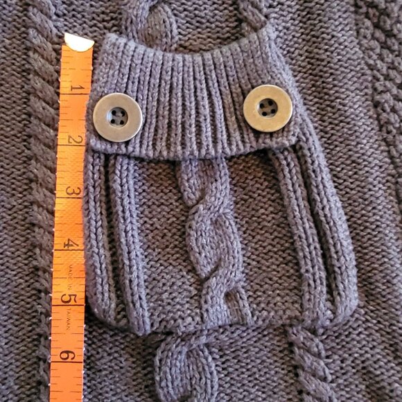 Style & Co Woman grey cable knit short sleeve sweater dress with pockets size 1X - Picture 12 of 13